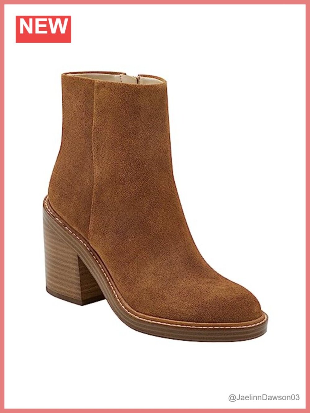 Marc Fisher Ltd Women's Haleena Ankle Booties Block Heel Suede Zip